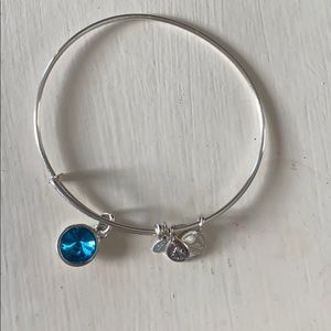 Alex and Ani Blue Zicron Expandable Bangle
